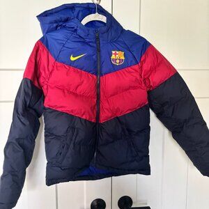 Nike FC Barcelona Youth Down Fill Puffer Jacket - Youth Large - New w/out tags